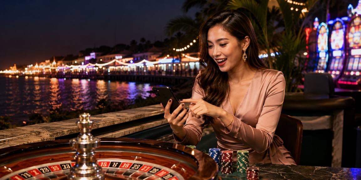 Meja Baccarat, Roulette dan Blackjack dengan Dealer Sebenar